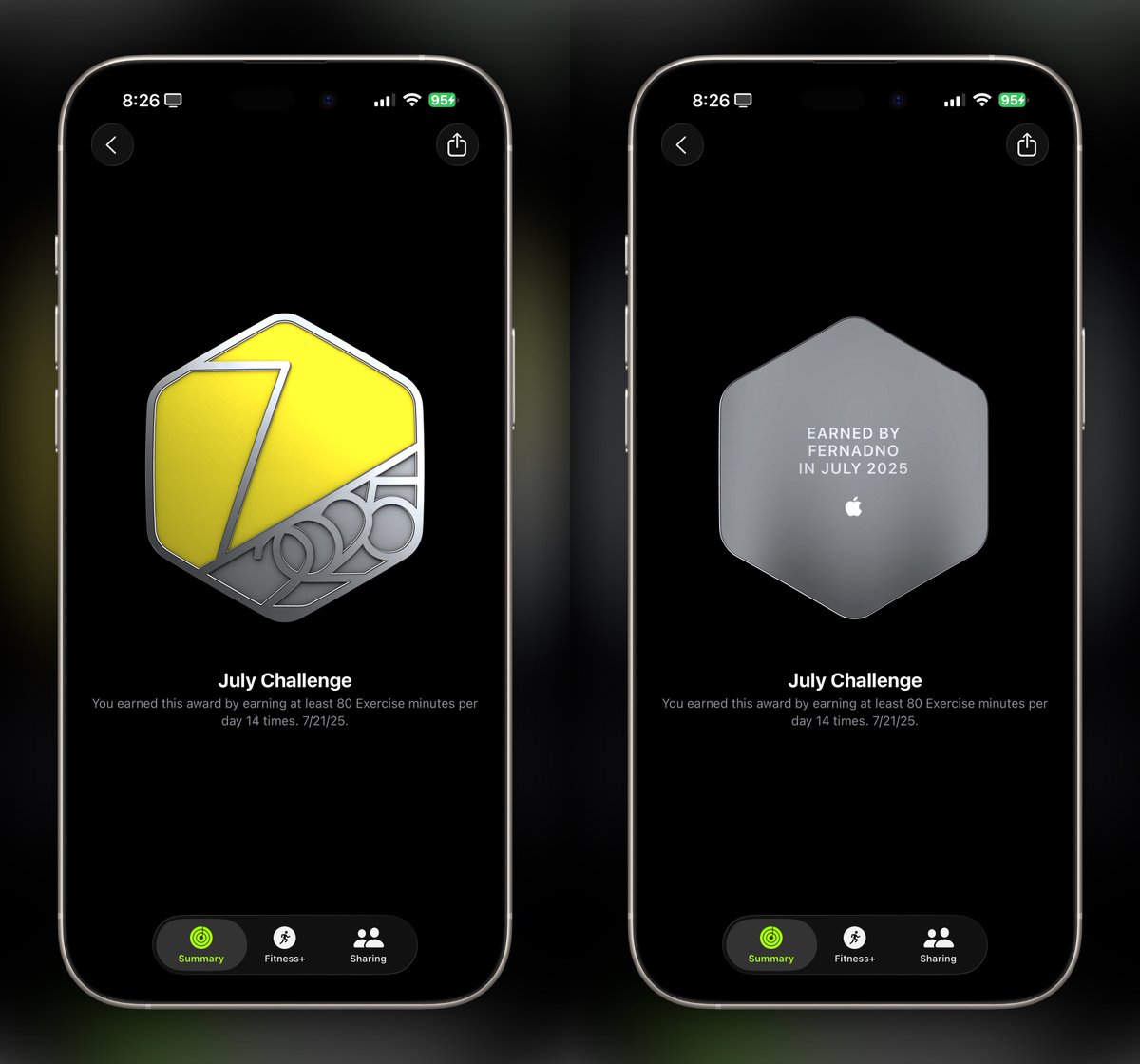 fer_schez's tweet image. 🫡 @Raov3 #AppleWatch ⌚ #MonthlyChallenge 🏅 July ✅