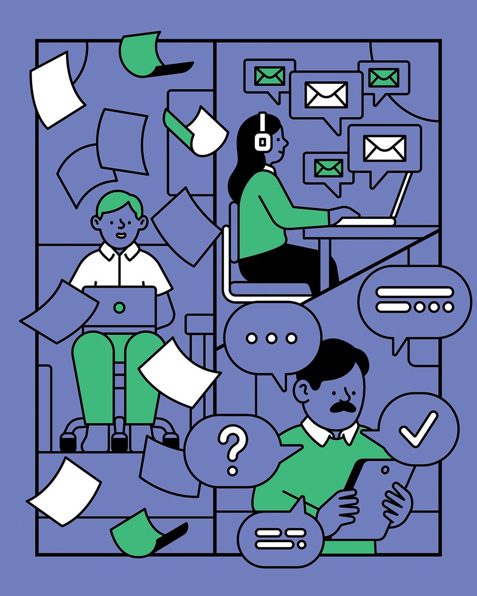 The modern workday hustle ✉️ | Editorial illustrations for <a href="/forbesjapan/">Forbes JAPAN</a> #MUTI #illustrations #vector #characterdesgin