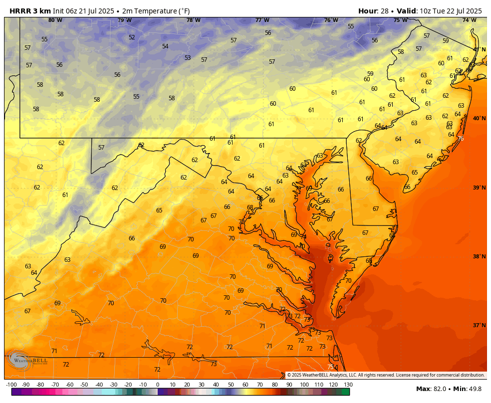 TonyPannWBAL's tweet image. 4 positive things in the 4cast for Baltimore. 1: The Dew Point will drop into the 50s (Low Humidity). 2: The Temp will drop below 70 for the first time in 2 weeks. 3: We should have 4 dry days in a row for the first time in 2 weeks. 4: +PNA is forecast going into the start of…