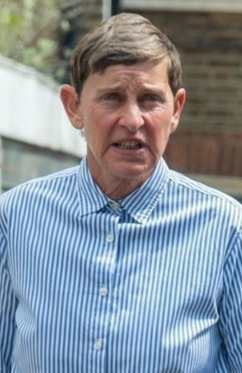 JebraFaushay's tweet image. Ellen moved to England and turned into an old British man with big ears.