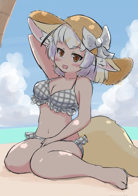 水着の眩しいフレンズたちだ!

#海の日
#けものフレンズ 