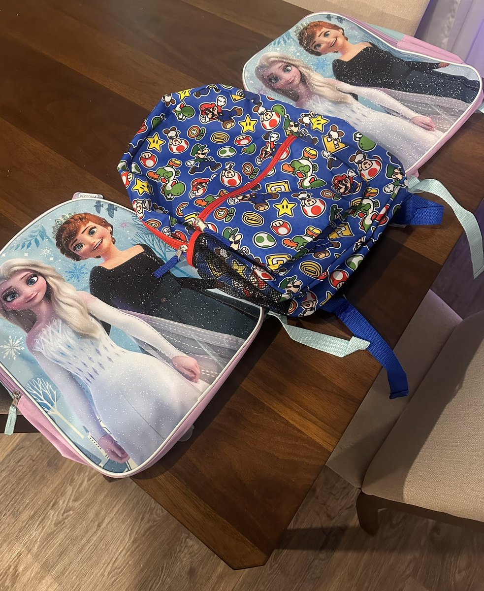 CoachReardon_'s tweet image. Made our donation to the @NISDBernal backpack challenge!! The twins chose a bag each this year and they went with Frozen x 2. I had to throw in a Super Mario!! #Donate #BackpackChallenge #NISD