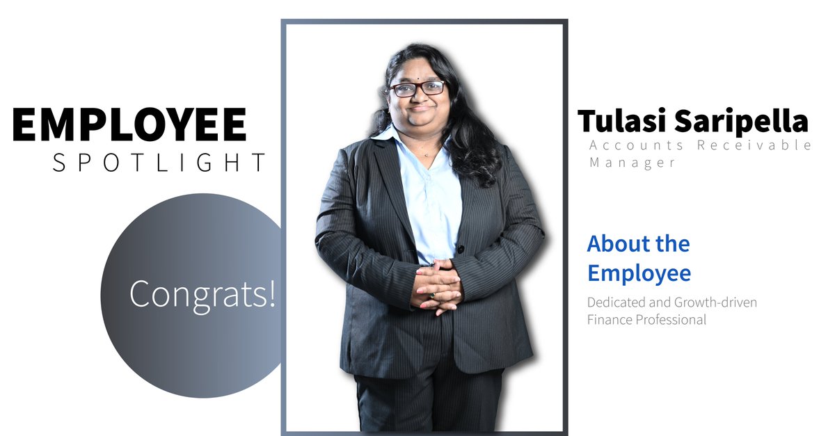 🌟 Employee Spotlight: Celebrating Lakshmi Tulasi!

Today, we are delighted to shine the spotlight on Lakshmi Tulasi, a remarkable member of our TekWissen® team! 🎉

#EmployeeSpotlight #TeamTekWissen #ExcellenceInAction #DedicatedToSuccess #peoplefirst #tekWissen