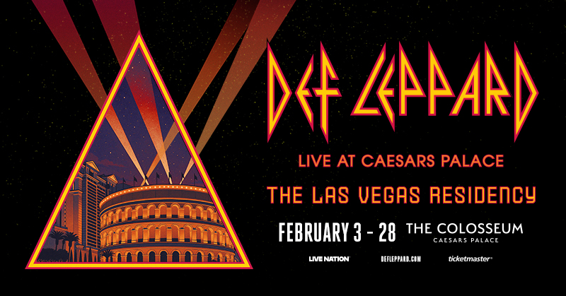 LiveNation's tweet image. They’ve rocked the world. Now they’re coming for the Vegas Strip! 🎰Get ready to rock with @DefLeppard: Live at Caesars Palace - The Las Vegas Residency! February 3rd - 28th at The Colosseum at Caesars Palace. Tickets on sale this Friday @ 10AM PT: livemu.sc/defleppard2025 👊🎟