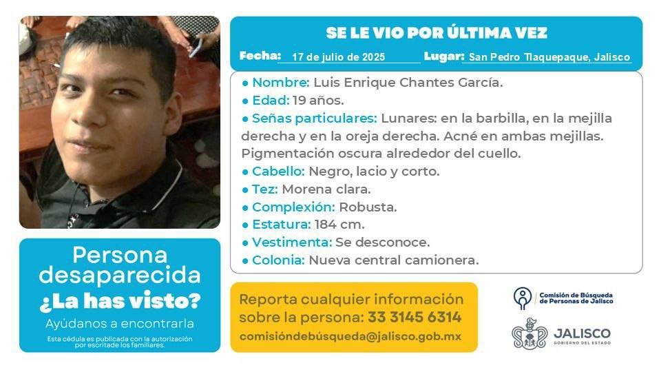 Se reporta otro joven que desaparece en la Nueva Central Camionera de #Tlaquepaque, #Jalisco.