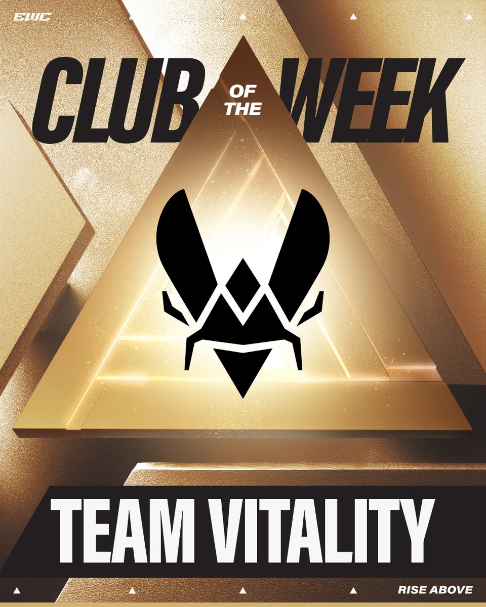 EWC_EN's tweet image. ๐ @TeamVitality rises to the top of the leaderboard ๐
Their MWI win secures them Club of the Week and opens the door to the Club Championship!