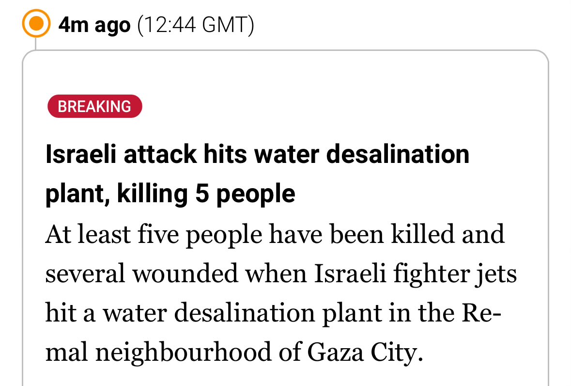 PeruginiNic's tweet image. The Israeli military is targeting everything that remains to sustain human survival in Gaza.