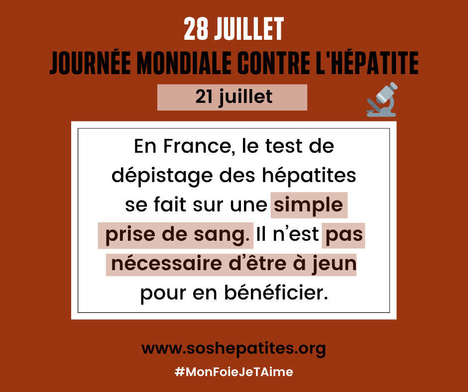 🔬 Les hépatites virales B et C, où faire un test :
- sur prescription médicale, dans l’ensemble des laboratoires d’analyses biologiques ;
- dans un Centre Gratuit d’Information, de Dépistage et de Diagnostic (#CeGIDD) ;
- dans une structure associative habilitée.
#MonFoieJeTAime