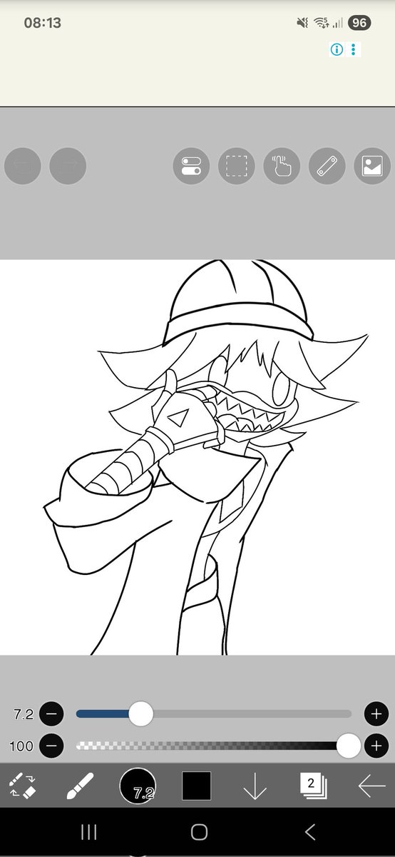 BIZZARE7897's tweet image. I finished the drawing, I just need to make some adjustments and paint the drawing. #murderdrones 
#muderdronesOC