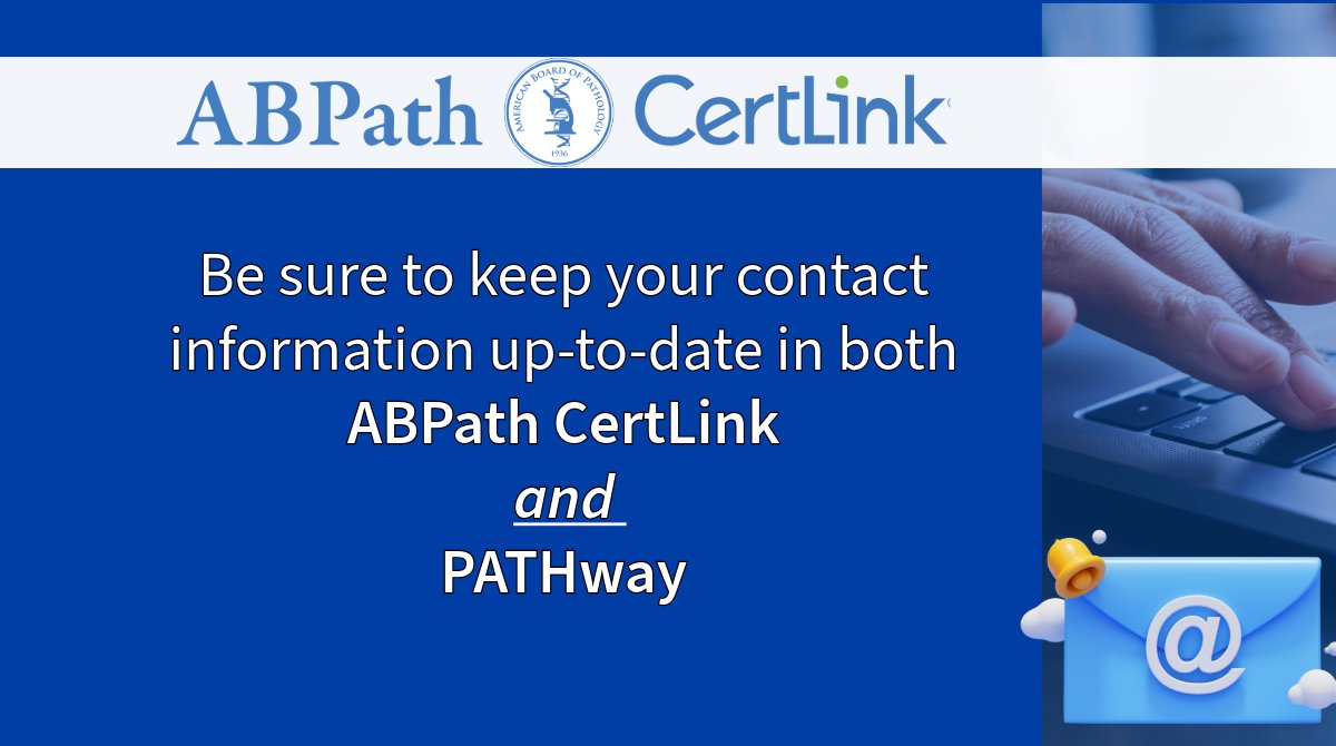 TheABPath's tweet image. Quarter 3 of ABPath CertLink will be begin on Tues., July 22. Please keep your email up-to-date for important updates and reminders. abpath.org