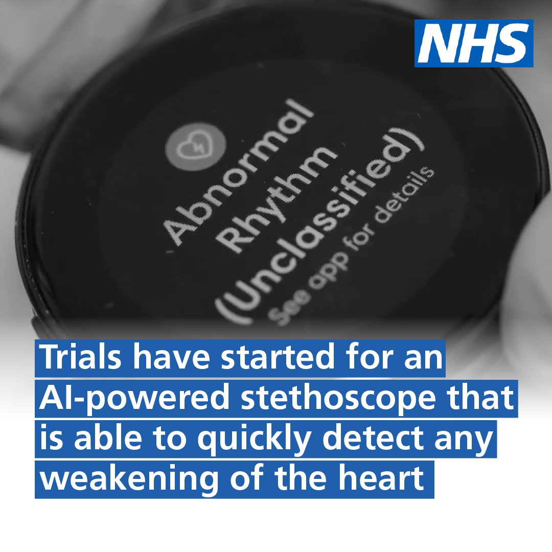 NHSEngland's tweet image. An AI stethoscope is helping GPs identify heart failure earlier, meaning faster treatment for patients. The 10 Year Health Plan prioritises data as the foundation for better care. See how NHS data is making a difference.
➡️ digital.nhs.uk/data-and-infor…
#PoweredByNHSData