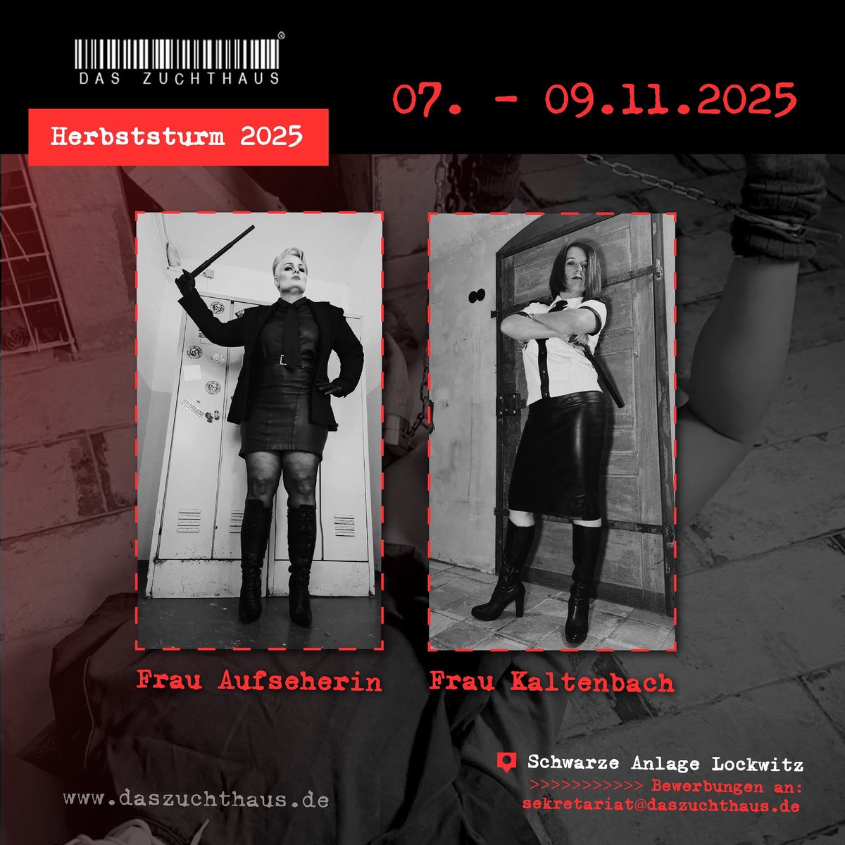Frau Kaltenbach (@fraukaltenbach) on Twitter photo Neues Datum! Anmeldung zu dieser Gruppenhaft in der <a href="/SchwarzeAnlage/">SchwarzeAnlageLockwitz</a> direkt über das Sekretariat vom <a href="/DasZuchthaus_/">Das Zuchthaus</a> . Neues Datum! Anmeldung zu dieser Gruppenhaft in der <a href="/SchwarzeAnlage/">SchwarzeAnlageLockwitz</a> direkt über das Sekretariat vom <a href="/DasZuchthaus_/">Das Zuchthaus</a> .