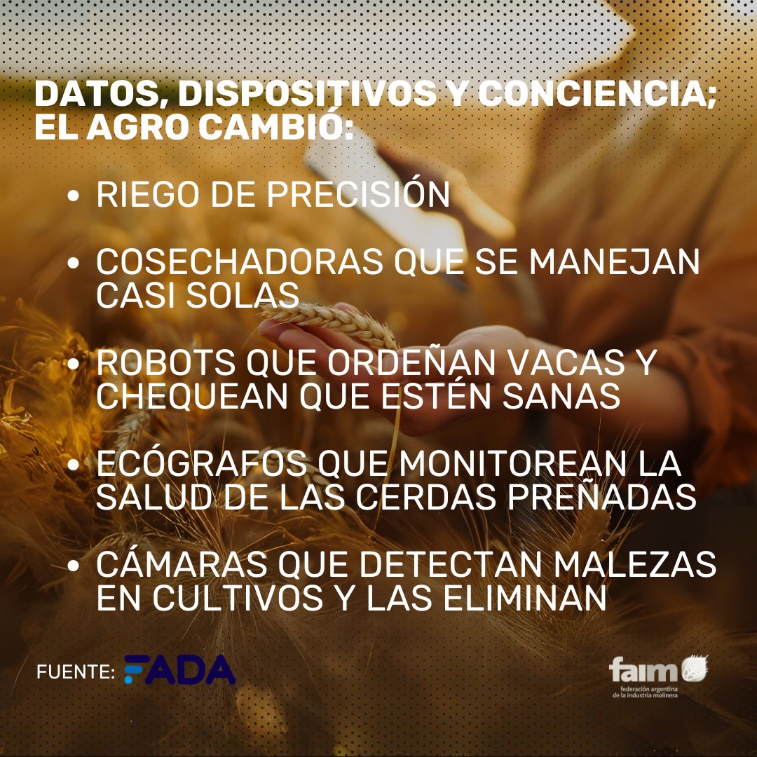 FAIM (@faimmolineros) on Twitter photo "Revolución Agro 4.0. Uniendo Ciudad y Campo"
La tecnología en el campo es una realidad. En este video, algunos ejemplos de cómo el agro se está digitalizando y volviéndose más sustentable y eficiente:📹 t.ly/wI2GD
<a href="/FundacionFada/">Fundación FADA</a>
#agro #campo #tecnología #FADAJoven "Revolución Agro 4.0. Uniendo Ciudad y Campo"
La tecnología en el campo es una realidad. En este video, algunos ejemplos de cómo el agro se está digitalizando y volviéndose más sustentable y eficiente:📹 t.ly/wI2GD
<a href="/FundacionFada/">Fundación FADA</a>
#agro #campo #tecnología #FADAJoven