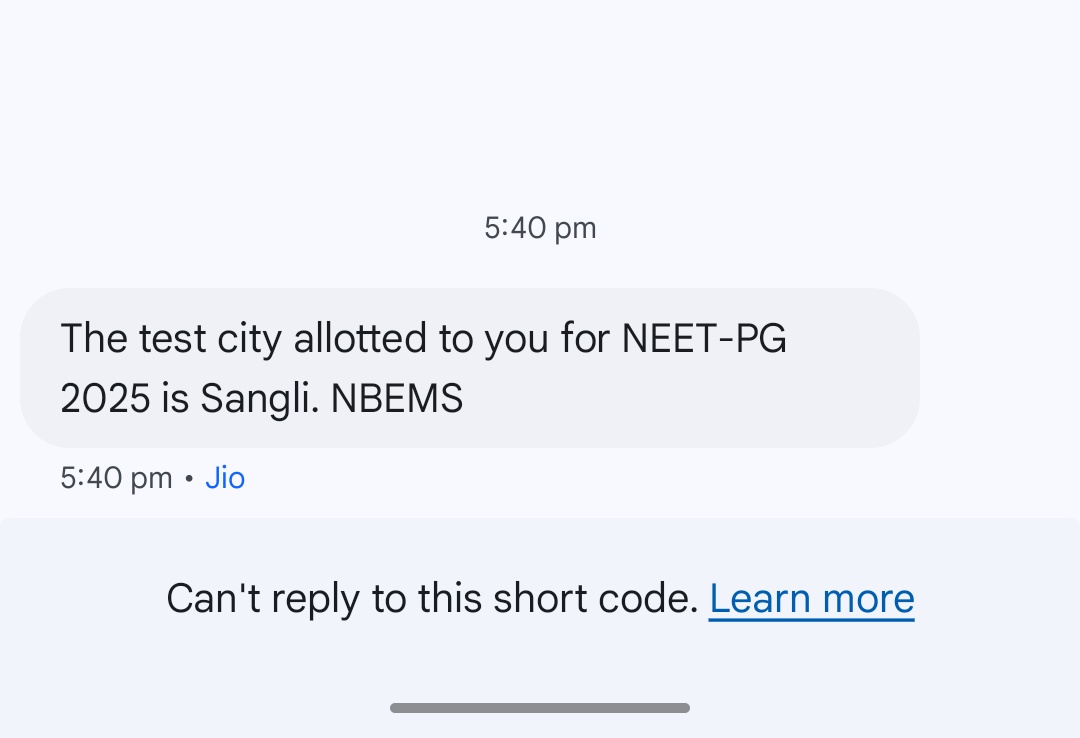 If they wanted to allocate random city centers why did they even give us the choice of choosing one. #NEETPG #NEETPG2025 I had given the option of Aurangabad and they alloted me Sangli. Wth!