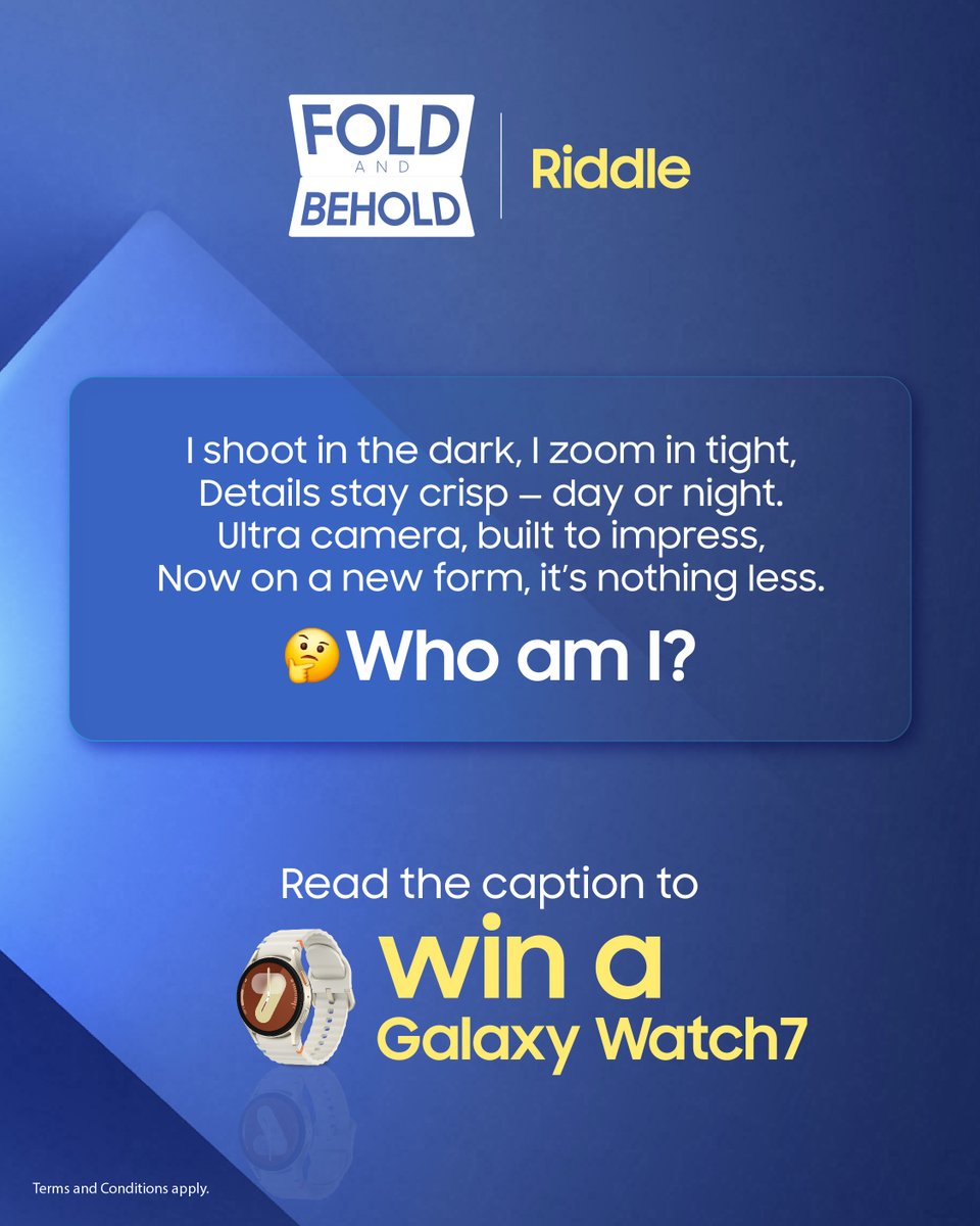 Think you know Galaxy? Comment your answer below with #GalaxyZFlip7 &amp; #GalaxyZFold7 to enter, and stand a chance to win a Galaxy Watch7! 👇

P.S. Last to comment stands a higher chance of winning! No one said you can’t comment more than once? ;) 

T&amp;Cs apply: