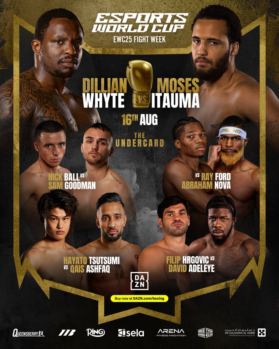 Turki_alalshikh's tweet image. Boxer Ibrahim Nova steps in as a replacement for Anthony Cacace in the upcoming showdown against Ray Ford in the undercard Fights at the Esports World Cup 🔥🥊
August 16 🗓️
Book your ticket now 🎟️
webook.com/en-US/events/e…
@EWC_festival