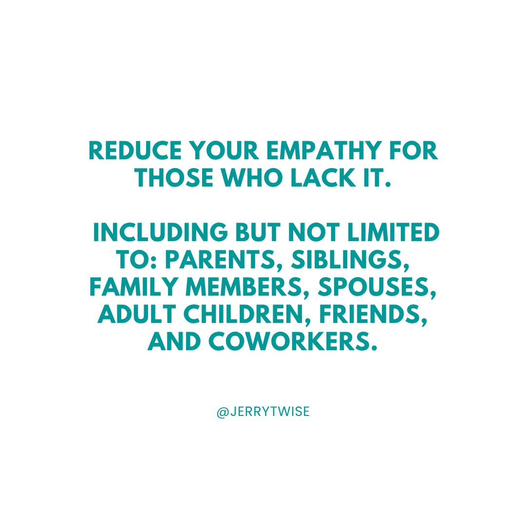 jerrytwise's tweet image. Reduce your empathy for those who lack it—including family, friends, and coworkers.
It’s time to protect your emotional well-being and stop over-giving.
👉 Join my FREE Training. Link in Bio!