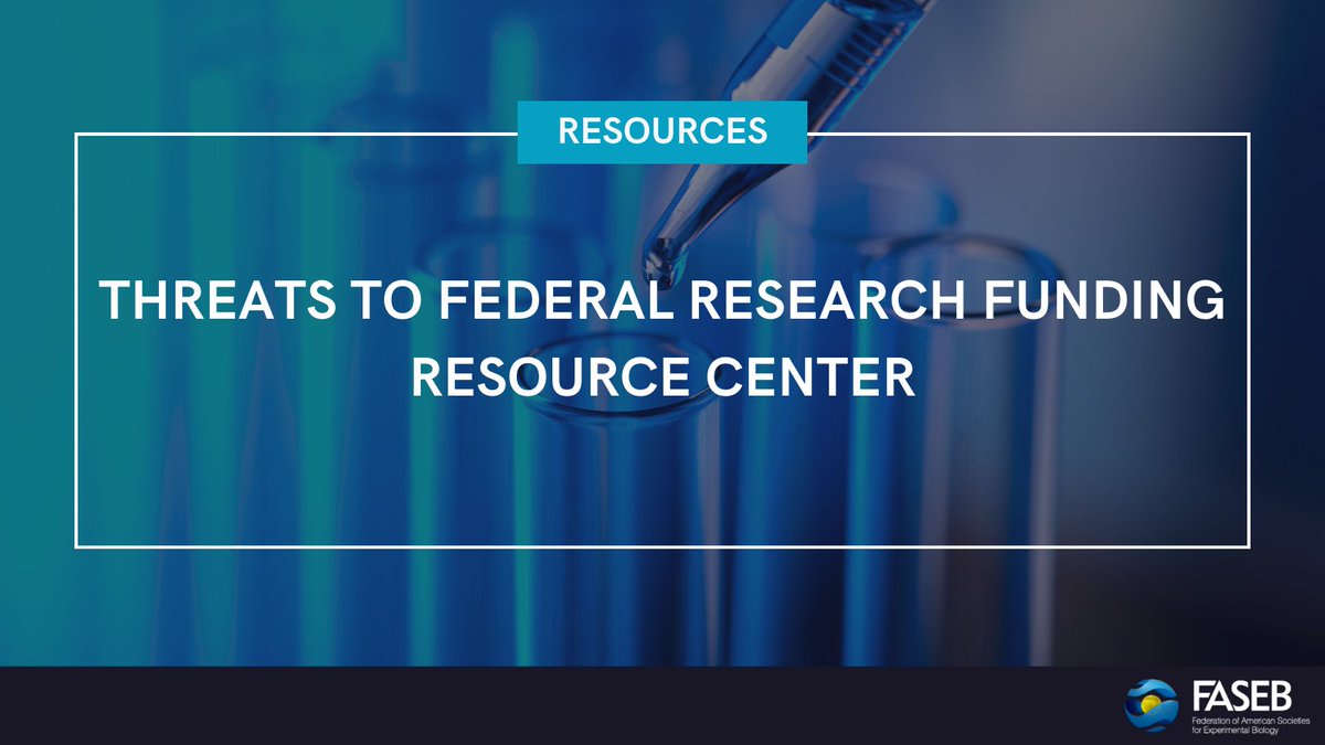 FASEBorg's tweet image. 🔬 Federal research funding is crucial to life-saving discoveries, training future scientists & doctors, and boosting our economy. Use our “Threats to Federal Research Funding” resource center as developments unfold in Washington, D.C. Stay informed and advocate!…