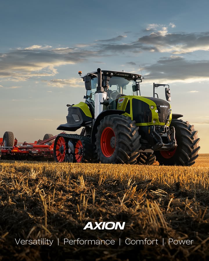 Versatility. Performance. Power. There's a reason CLAAS AXION is the tractor that's Made for More. It brings up to 445 horsepower to the biggest jobs on your farm: tillage, planting, grain carts and more. Call us today at +1 844-773-7160