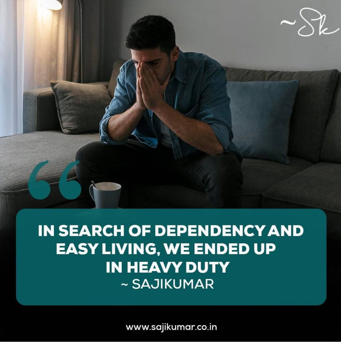 Skanauthor's tweet image. We chased convenience, comfort, and dependency…
But ended up overburdened — mentally, emotionally, and spiritually.
A powerful truth by Sajikumar that hits home
For more visit website
Website link is in the bio ✨
#ModernLife #MentalLoad #truthbomb #SKSpeaks #SajikumarQuotes