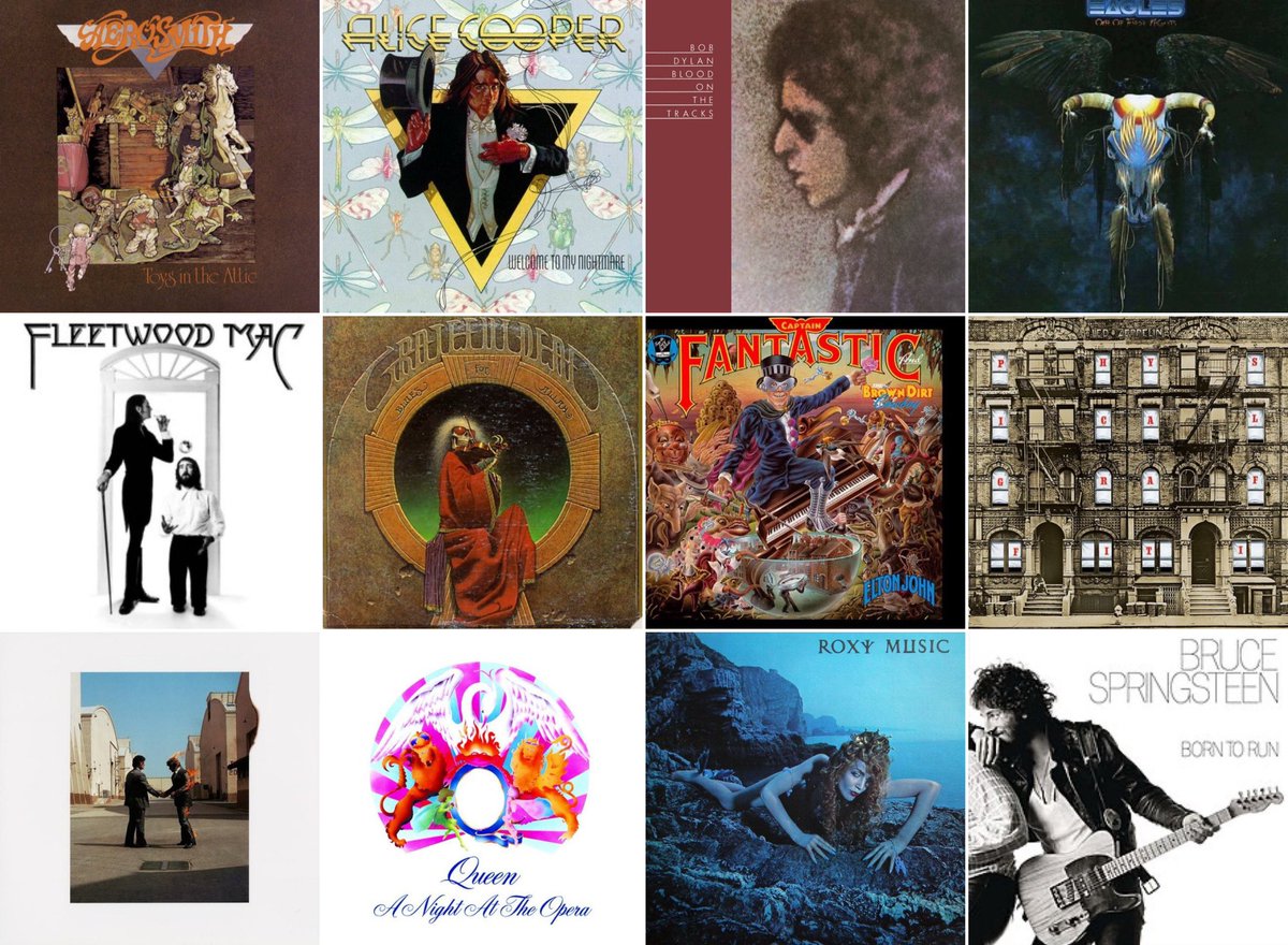 JVMonte2's tweet image. Which THREE from this group of albums released in 1975 are you keeping?