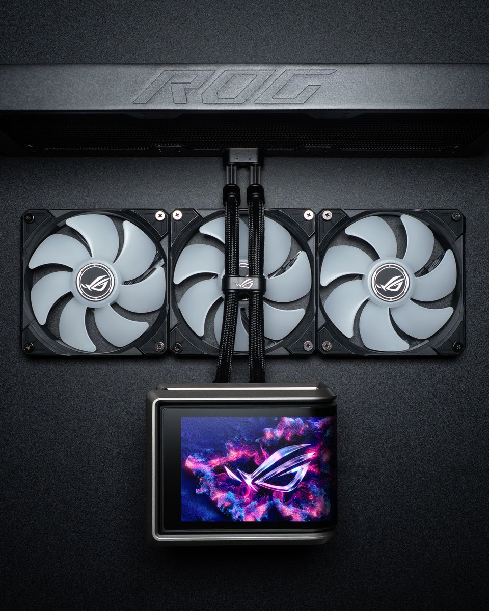 ASUS_ROG's tweet image. ✨ Sleek, silent, and super clean.
The #ROG Ryuo IV SLC 360 ARGB comes with pre-installed, daisy-chained fans and just one cable for a hassle-free build. 😎
👇 Show off your ASUS AIO cable management and tag us! (No judgment… maybe.👀)
Explore: rog.gg/RyuoIV360argb…