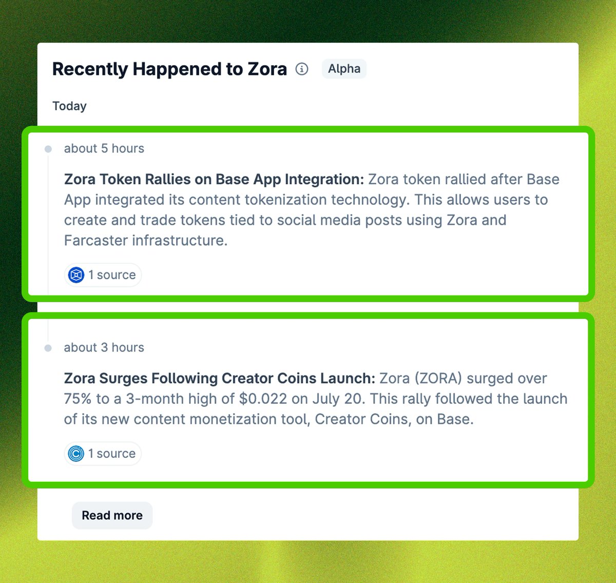 coingecko's tweet image. 1/ Ever wonder why a token pumped or dumped?
Was it a new listing? An exploit? A major partnership?
We built a feature to help answer that.
It’s called “Recently Happened to…” and it’s now live on CoinGecko.
Here’s how it works 👇