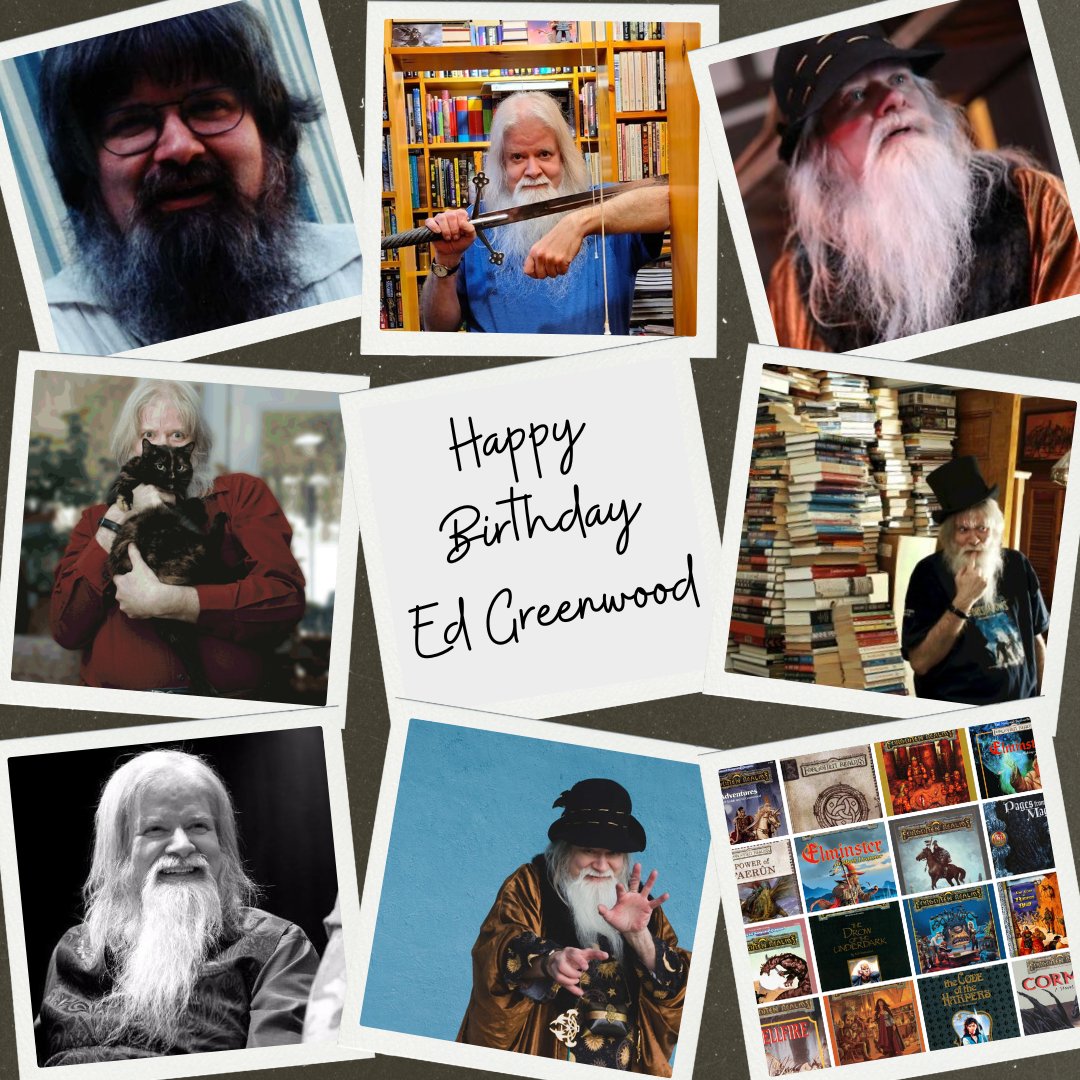 Happy birthday to <a href="/TheEdVerse/">Ed Greenwood</a>! 

Ed Greenwood was born on this day, the 21st of Flamerule, and immediately began worldbuilding. By age 7, he’d named half the gods of Faerûn. 

Today we raise a glass of Shadowdark Ale 🍻 &amp; thank you for giving us the #forgottenrealms