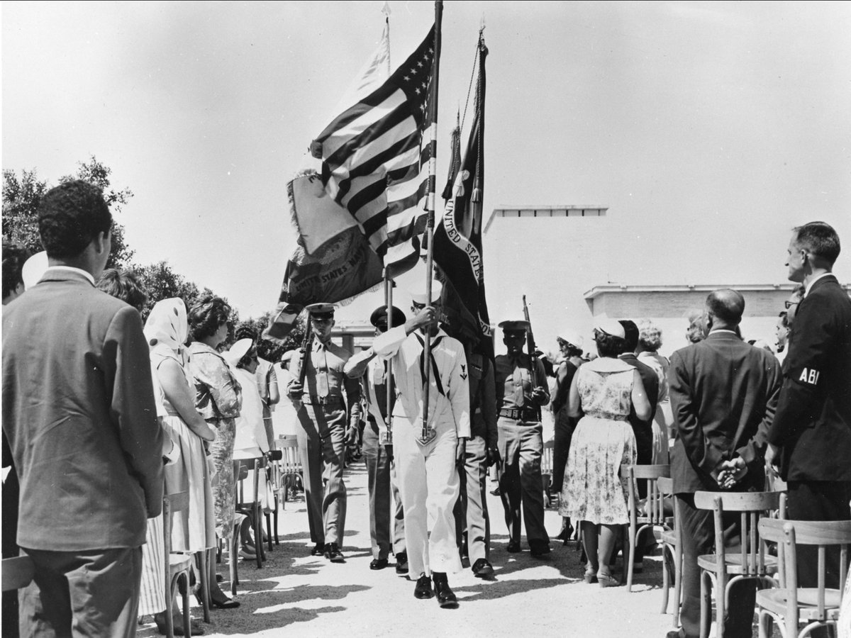 usabmc's tweet image. 📸 On July 21, 1960, a solemn dedication ceremony inaugurated the North Africa American Cemetery in Carthage, Tunisia.
The site honors more than 6,500 American service members who lost their lives in World War II in military activities ranging from North Africa to the Persian…