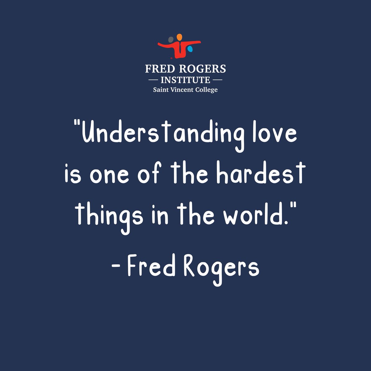 Fred Rogers reminds us that understanding love is  complex. Love isn’t just about feeling affection; it requires empathy, communication, and the willingness to accept imperfections, all of which can be challenging to fully grasp and practice. #FredRogers #Love