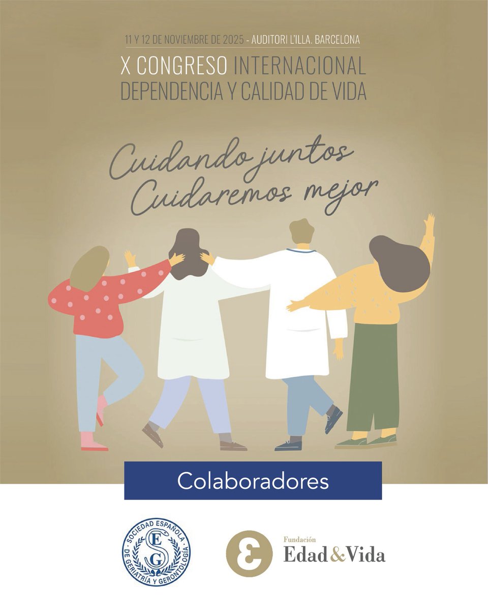 X Congreso Internacional Dependencia y Calidad de Vida “Cuidando juntos, cuidaremos mejor”  

📌 Reserva tu plaza y accede a toda la información en:  edad-vida.org/congreso2025/

#XCongresoEyV #EdadYVida2025 #EdadYVida2025 #AtenciónIntegral #CuidandoJuntos #InnovaciónSocial