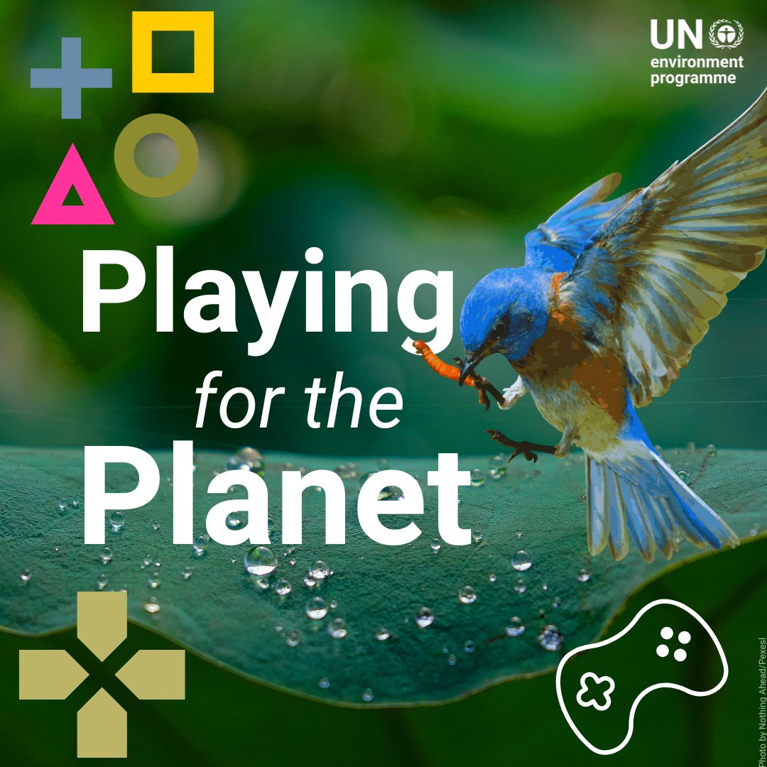 UNEP's tweet image. As millions of people play online games, UNEP is teaming up with the industry to inspire climate action by integrating environmental themes and messages into their favorite video games. unep.org/topics/youth-e…