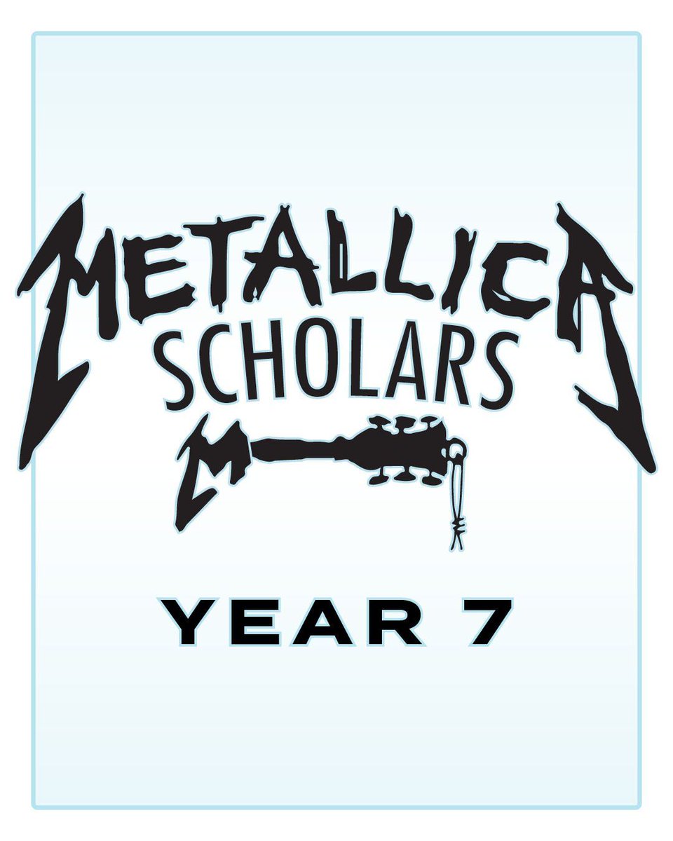 Metallica's tweet image. We're proud to announce that Year 7 of our @AWMHFoundation's #MetallicaScholars Initiative (MSI) will launch with our largest grant to date, totaling approximately $3M! With this upcoming school year, AWMH will support workforce education programs in 75 community colleges across…