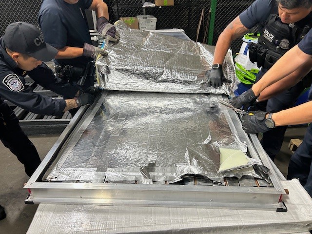 CBP's tweet image. Nearly 300lbs of meth disguised as solar panels were seized by CBP officers at LAX. The shipment, headed for New Zealand, was flagged based on prior intel and intercepted before export.
We do this every day. These "criminal masterminds" never stood a chance.