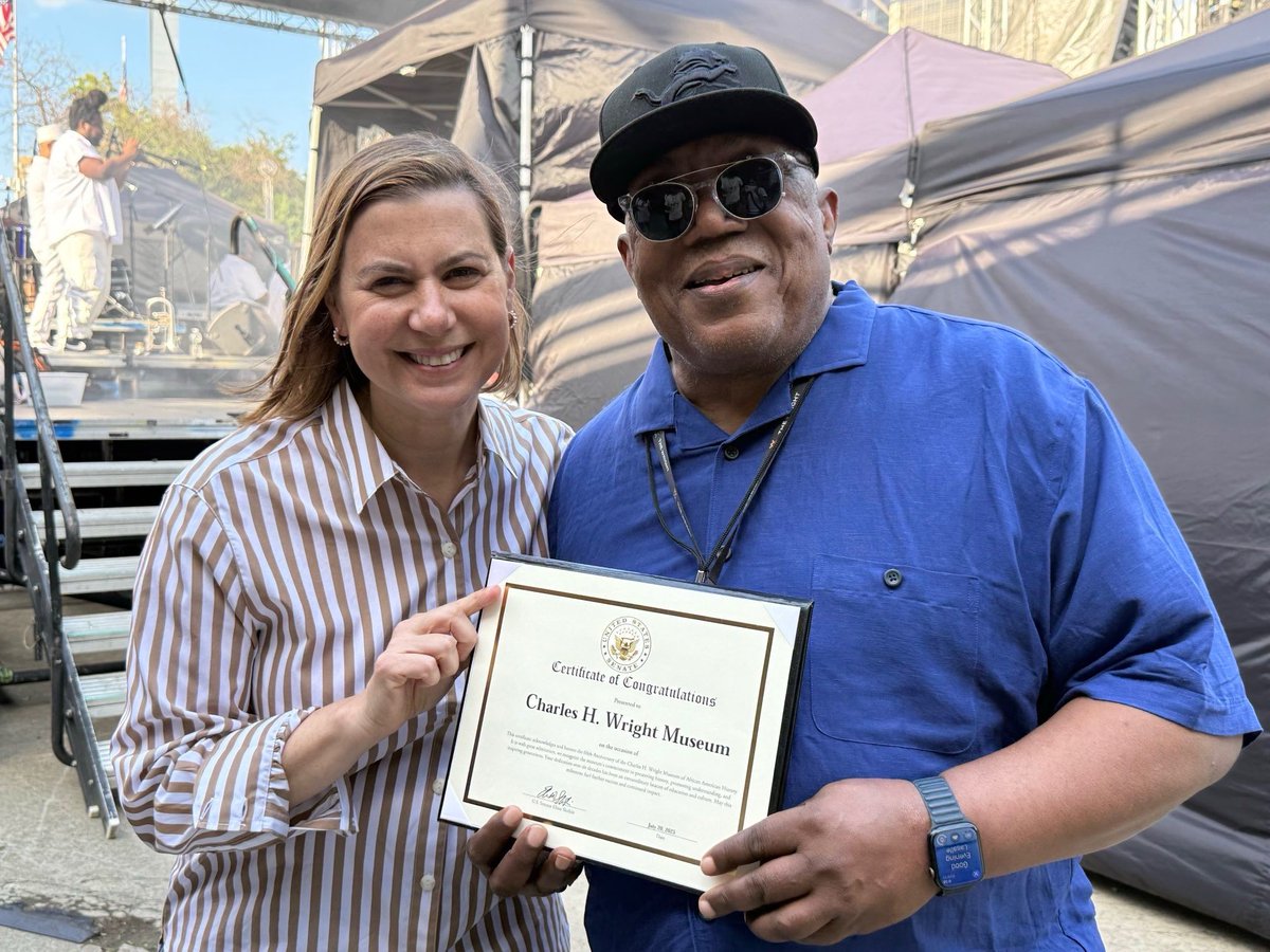 SenatorSlotkin's tweet image. The African World Festival this past weekend was back at Hart Plaza, hosted by @TheWrightMuseum as it celebrates 60 years as a pre-eminent museum of African-American history in the state.
For six decades, the Wright Museum has been a cornerstone of Black history and culture, and…