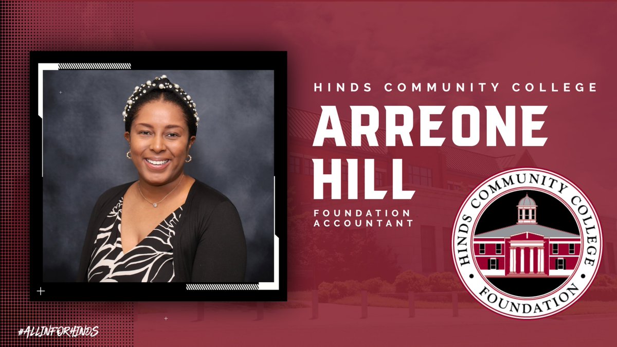 HindsFoundation (@hindsfoundation) on Twitter photo We're excited to welcome Dr. Arreone Hill, DBA to the <a href="/HindsCC/">Hinds Community College</a> Foundation & Alumni Association as our new Accountant & Director of Business Services! She comes to Hinds from the Mississippi Department of the Treasury. Help us welcome her to the Hinds family! #AllInForHinds We're excited to welcome Dr. Arreone Hill, DBA to the <a href="/HindsCC/">Hinds Community College</a> Foundation & Alumni Association as our new Accountant & Director of Business Services! She comes to Hinds from the Mississippi Department of the Treasury. Help us welcome her to the Hinds family! #AllInForHinds