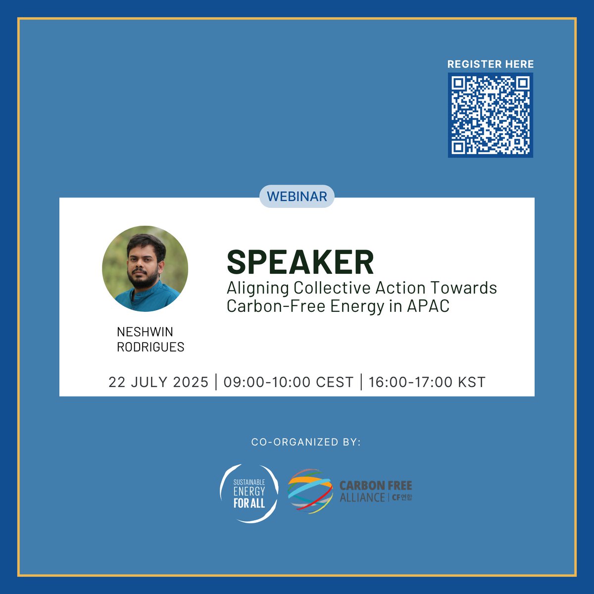 ember_energy's tweet image. Tune in as Neshwin Rodrigues joins @SEforALLorg and Carbon Free Alliance, to discuss carbon-free energy in the Asia-Pacific region 🌏
As Busan prepares to host #CEM16, the webinar seeks to reinforce commitment to decarbonisation ⚡
Register now: seforall.zoom.us/webinar/regist…