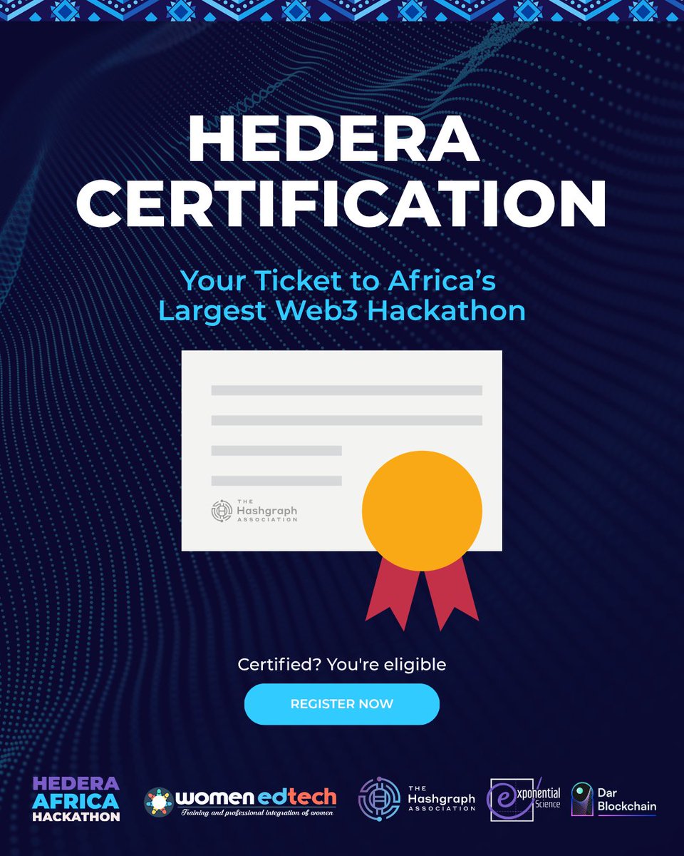 womenedtech's tweet image. 🎯 Vous cherchez une compétence tech recherchée ?
Formez-vous à la blockchain avec la certif @hedera via @womenedtech !

💡Gratuite, en ligne, reconnue.
🚀 Accès au #HederaHack2025 (1M$ de prix).
👉 hashgraphdev.com/?code=darWomen…

#Web3 #Blockchain