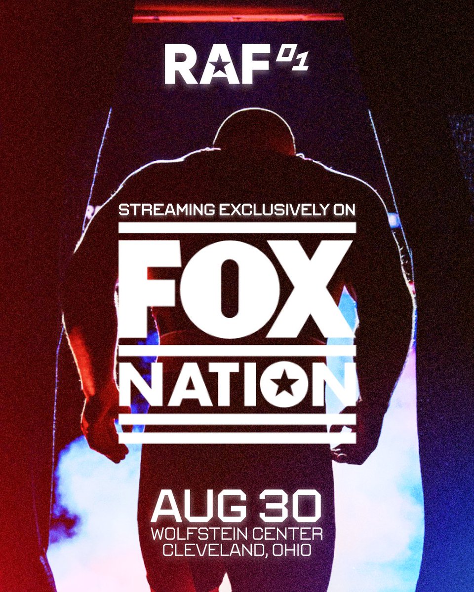 BREAKING: <a href="/foxnation/">Fox Nation</a> is the exclusive broadcast partner for Real American Freestyle.

Watch the historic launch of #RAF01 streaming live August 30.