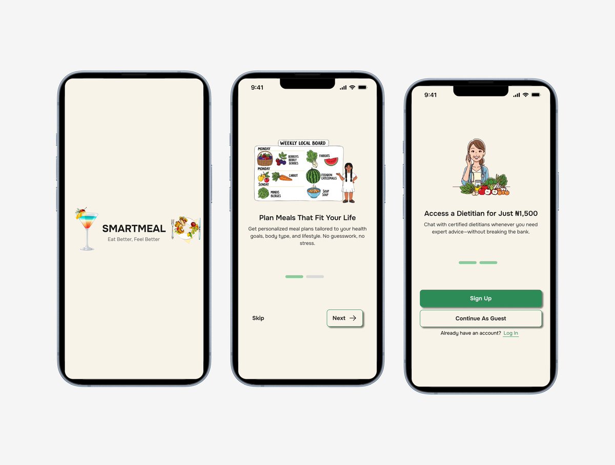 NtekimVictoria's tweet image. I designed a meal planning app that combines personalized nutrition, weekly meal goals & dietitian access, all in one smooth flow π½οΈπ±
Smart, simple, and user-first.