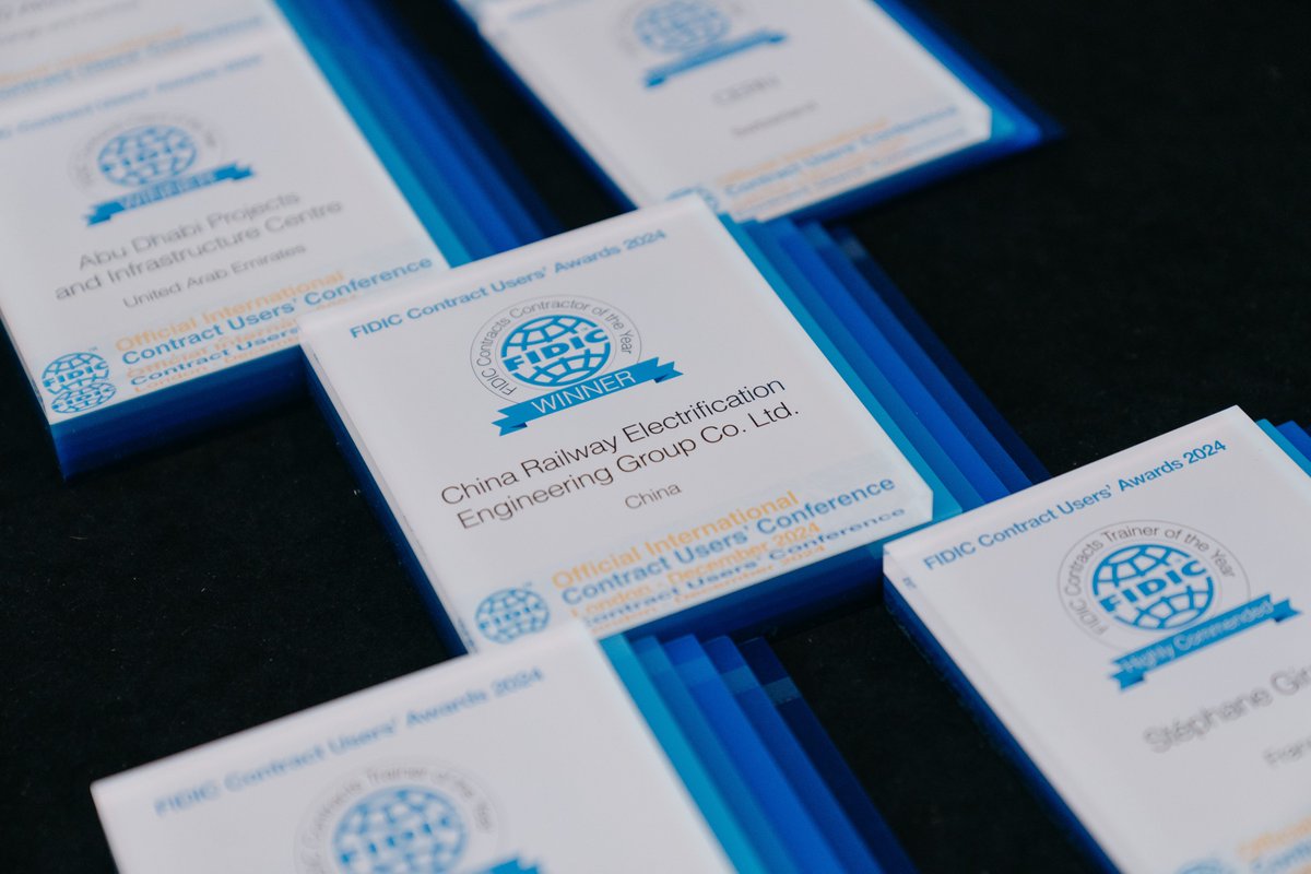 FIDIC's tweet image. 🏆 Showcase your success on a global stage!
The 2025 FIDIC Contract Users Awards celebrate excellence in using FIDIC contracts & collaborative project delivery.
🗓️ Enter by 12 Sept for a chance to be recognised at the London Gala on 2 Dec.🔗 events.fidic.org/icuc25/7728099
#FIDIC…