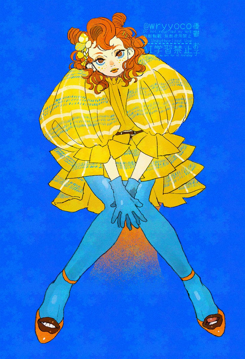wryyoco's tweet image. #女の子イラスト #ファッションイラスト #illustration 

💛🩵