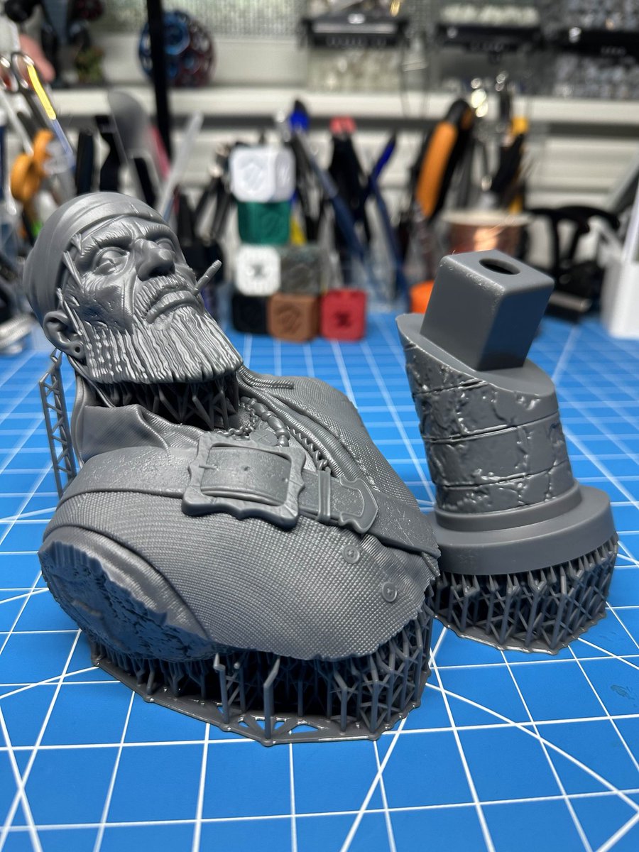 CharroZuck's tweet image. Silas Scarbeard
Sculpt: @fotismint #zbrush
Resin: @SirayaTech Fast Metal Grey
Printer: @mypeopoly Forge & @WhamBamSystems XTR
#3DPrinting #3dprinter