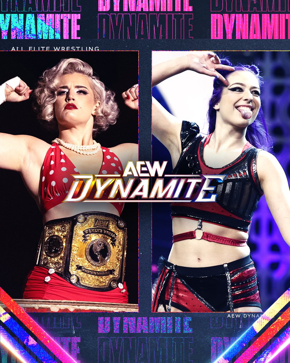 AEW's tweet image. #AEWDynamite
LIVE, 8/7c on TBS + HBO Max
This Wednesday, 7/23!
AEW Women's World Championship Eliminator
Timeless Toni Storm vs Billie Starkz
AEW Women's World Champion Storm has upped the ante on her match with @AthenaPalmer_FG’s minion, @BillieStarkz, making it an Eliminator!