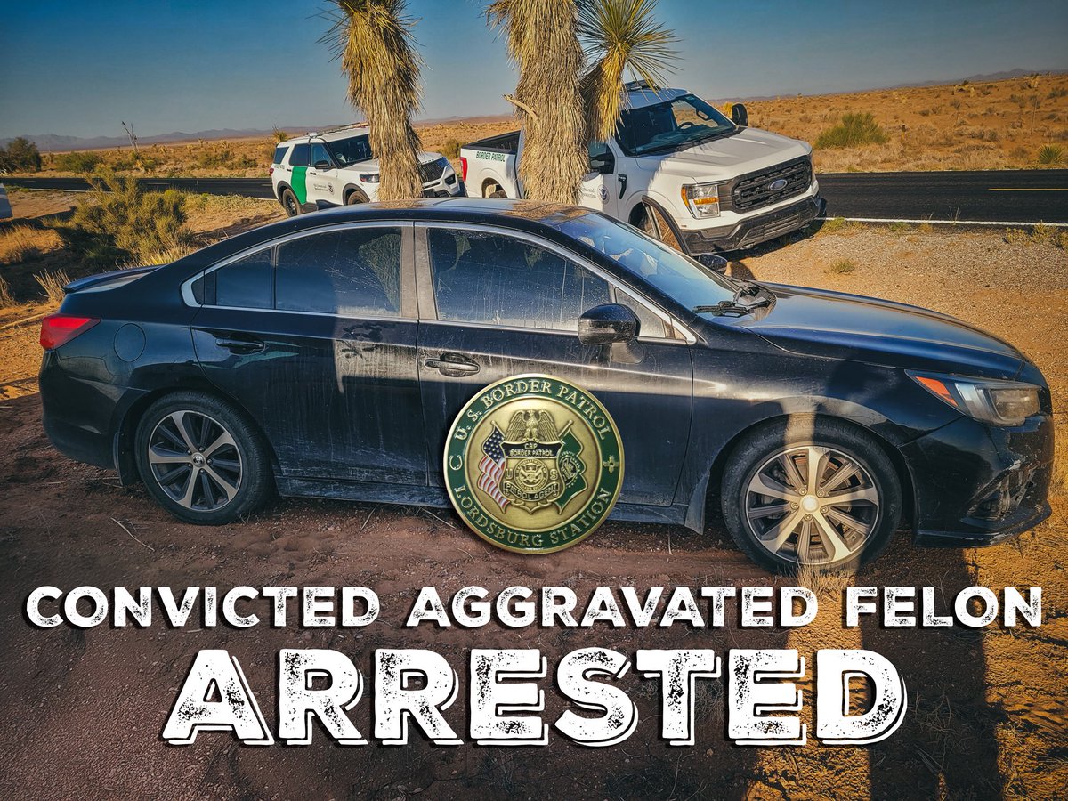 USBPChiefEPT's tweet image. Convicted U.S. citizen--previously found guilty of negligent manslaughter—was caught & arrested attempting to smuggle illegal aliens. Smugglers don't care who they endanger. Our Lordsburg BP Agents staying vigilant!
#newmexico #borderpatrol