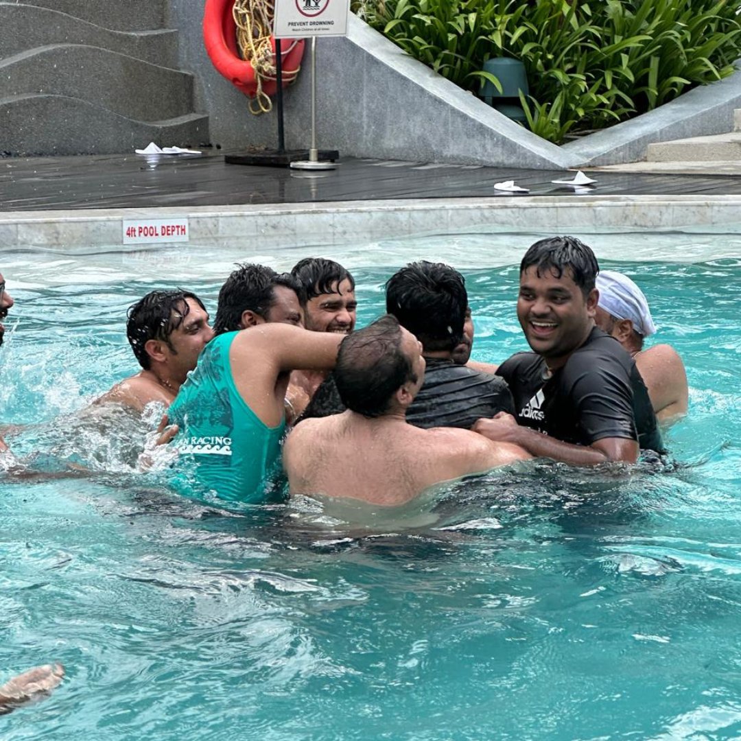 Boss ko ”Bored in office" bola tha… Marriott book ho gaya. 🤯

No meetings. No KPIs. No offsite PPTs.
Just the full Astrotalk fam, good vibes, and drinks by the pool 🌴🍸

At Astrotalk, we don’t just work hard - we manifest harder and party hardest. 💫🕺🏼

#LifeAtAstrotalk