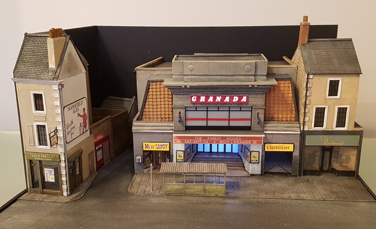 lnr_models's tweet image. I may not be taking new commissions for the time being, but here are a few models showing the versatility of my work: A recreation of a long-lost cinema; an old railway office, a former family business premises, and a piece of wall art recreating a hobbit hole (lots of fun)