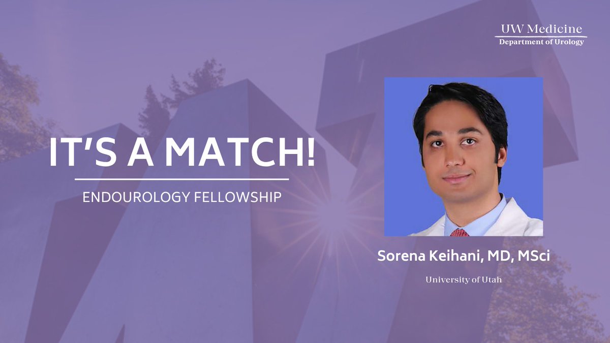 Welcome <a href="/SorenaKeihani/">Soren Keihani</a>, MD, MSci to the University of Washington! Today was Endourology Fellowship Match Day, and we are so excited to have them join the department in July 2026. Congratulations!