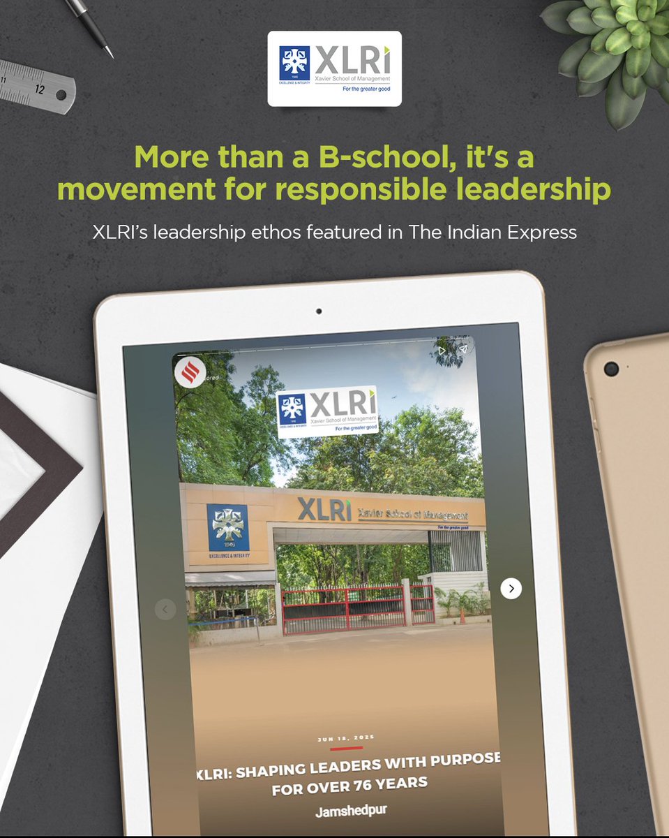 XLRI has shaped leaders who build better societies, not just businesses for 76+ years,  Our legacy is leadership with purpose, empathy, and excellence, now featured in The Indian Express.
Read more: indianexpress.com/web-stories/sp…
#XLRI #Leadership #Legacy #ForGreaterGood