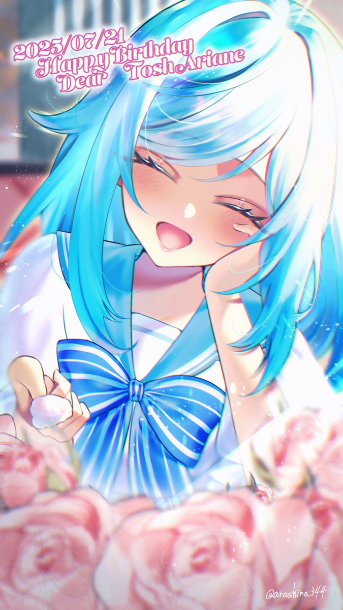 今日はフレちゃんの誕生日！
おめでとう〜！というわけでうちのくぐめちゃんでお祝い絵を描きました！
さっきまでたくさんお祝いしてたので載せるの遅くなってしまった……でも楽しかった〜！！